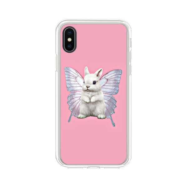 White Bunny with Butterfly Wings iPhone XS Max Case