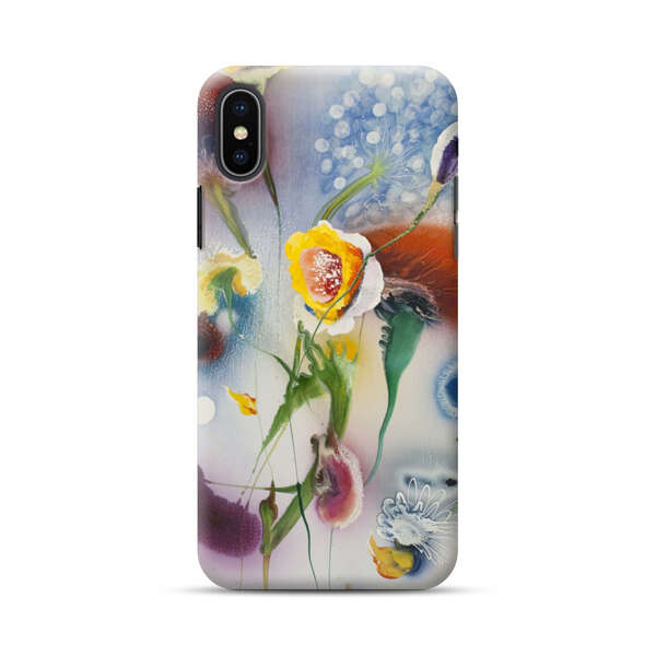 Abstract Colorful Flowers iPhone XS Max Hard Case