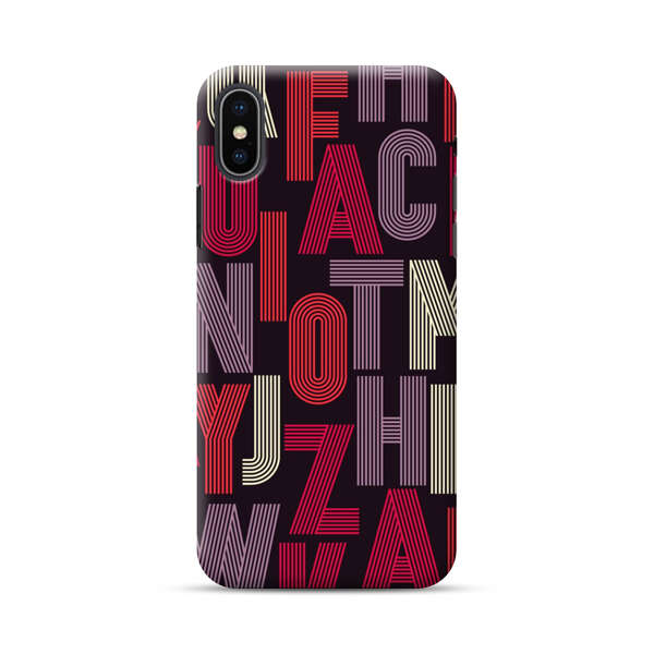 Abstract Letters Pattern iPhone XS Max Hard Case