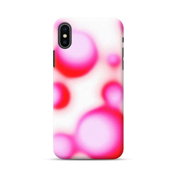 Abstract Pink and Red Blurry Circles iPhone XS Max Hard Case