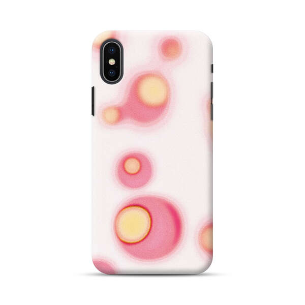 Abstract Pink and Yellow Blobs iPhone XS Max Hard Case