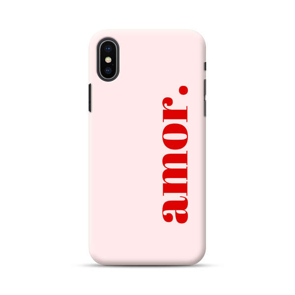 Amor Love Bold Red Text iPhone XS Max Hard Case