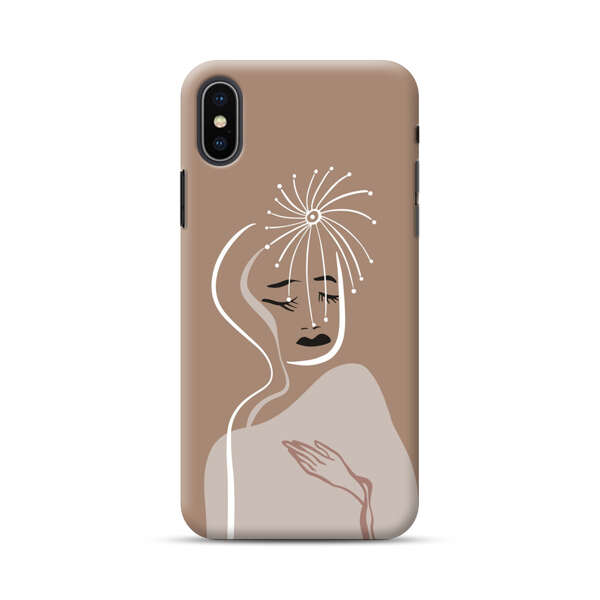 Artistic Abstract Portrait with Serene Face iPhone XS Max Hard Case