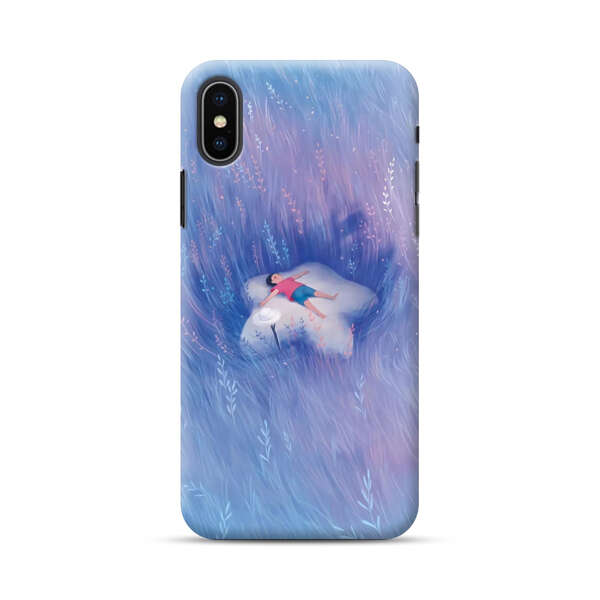 Child Relaxing in Dreamy Field iPhone XS Max Hard Case