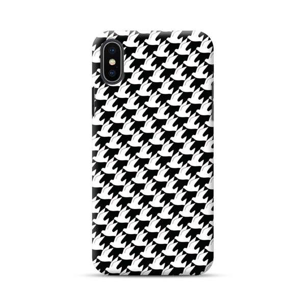 Classic Black and White Houndstooth Pattern iPhone XS Max Hard Case