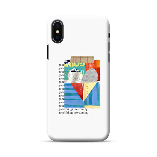 Colorful Abstract Collage with Geometric Shapes iPhone XS Max Hard Case