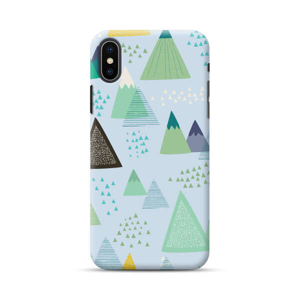 Colorful Abstract Mountain Pattern iPhone XS Max Hard Case