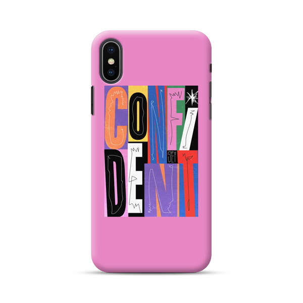 Confident Bold Colorful Typography iPhone XS Max Hard Case
