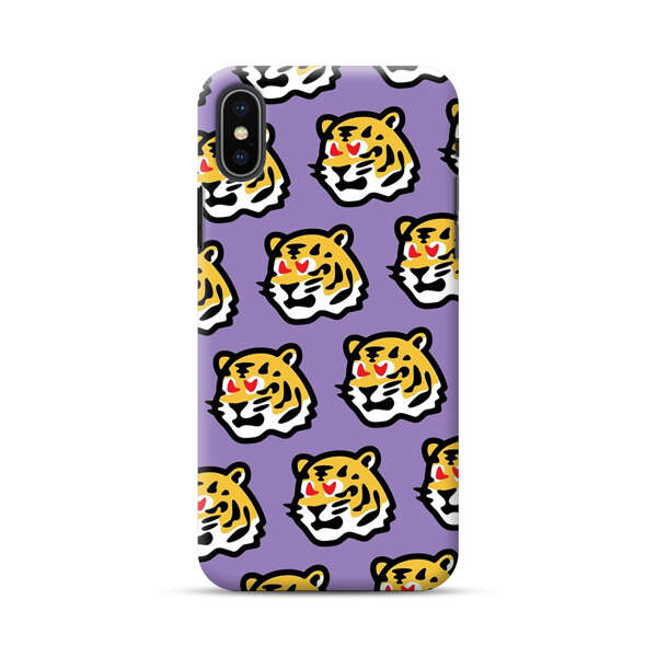 Cute Tiger with Heart Eyes Pattern iPhone XS Max Hard Case