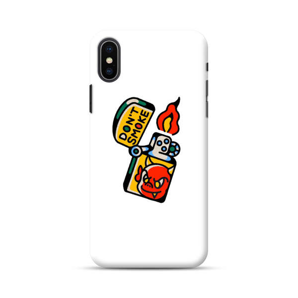 Don't Smoke Vintage Lighter with Devil Face iPhone XS Max Hard Case
