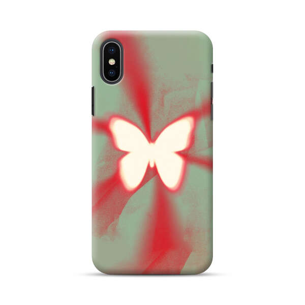 Glowing White Butterfly Abstract Radiant Design iPhone XS Max Hard Case
