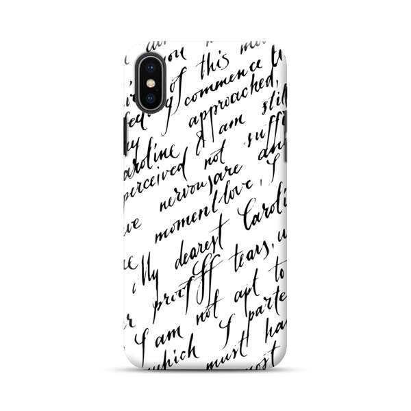 Handwritten Calligraphy iPhone XS Max Hard Case