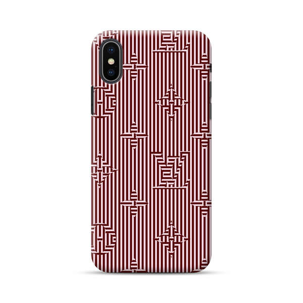 Intricate Geometric Striped Pattern iPhone XS Max Hard Case