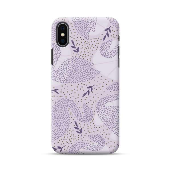 Lavender Swan Pattern iPhone XS Max Hard Case
