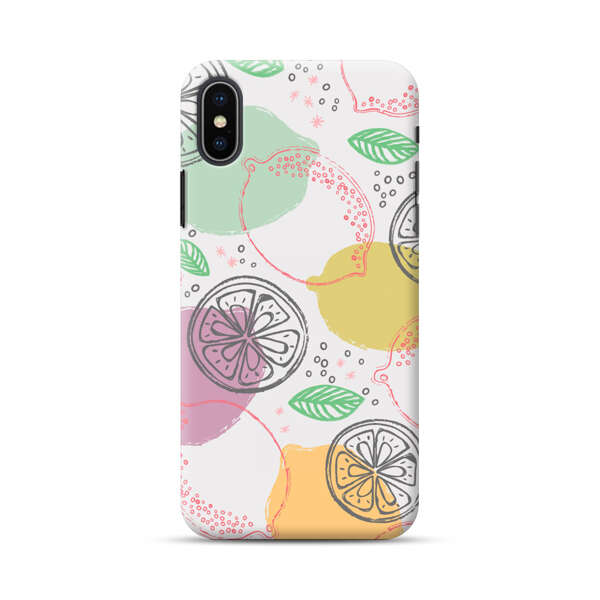 Lemon Colorful Abstract Pattern iPhone XS Max Hard Case