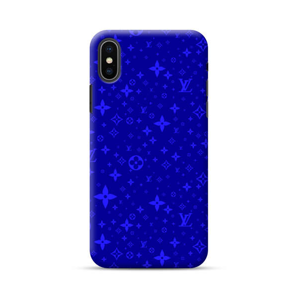 Luxury Blue Designer Pattern iPhone XS Max Hard Case