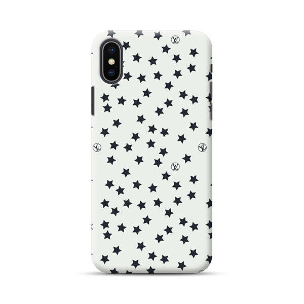 Minimalist Black Stars Pattern iPhone XS Max Hard Case