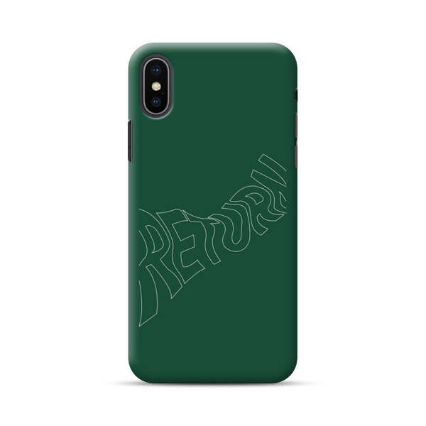 Minimalist Green Wavy Return Text iPhone XS Max Hard Case