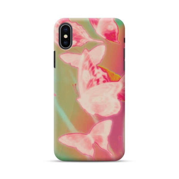 Pink Butterflies Dreamy Colorful Background iPhone XS Max Hard Case