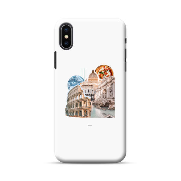 Rome Landmarks with Pizza iPhone XS Max Hard Case