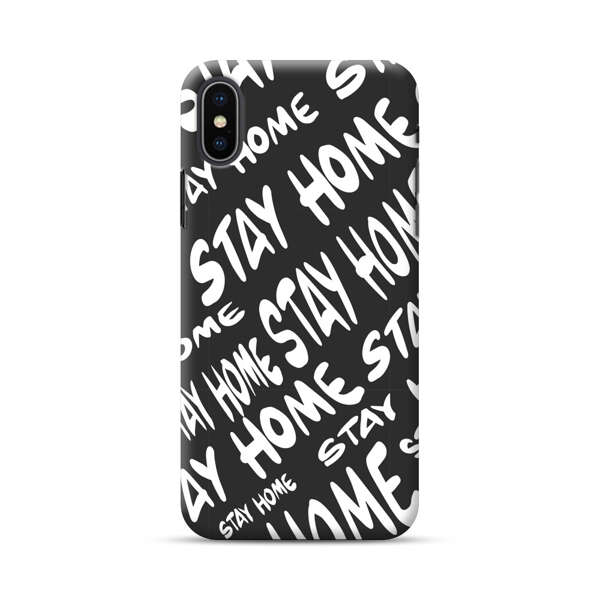 Stay Home Pattern iPhone XS Max Hard Case