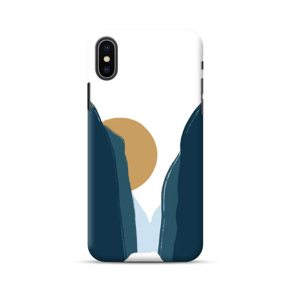 Sunset Between Dark Cliffs iPhone XS Max Hard Case