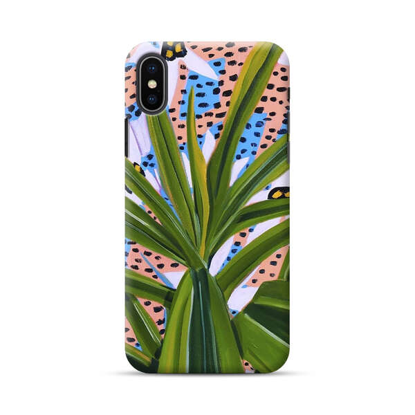 Tropical Leaves Abstract Pattern iPhone XS Max Hard Case