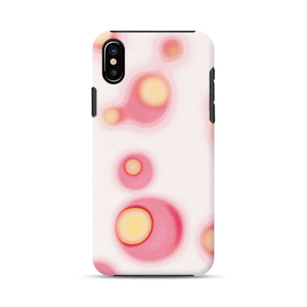 Abstract Pink and Yellow Blobs iPhone XS Max Impact Case