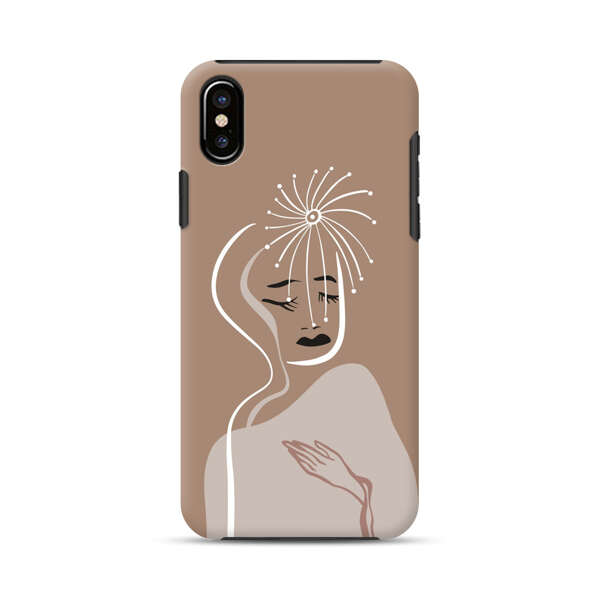 Artistic Abstract Portrait with Serene Face iPhone XS Max Impact Case