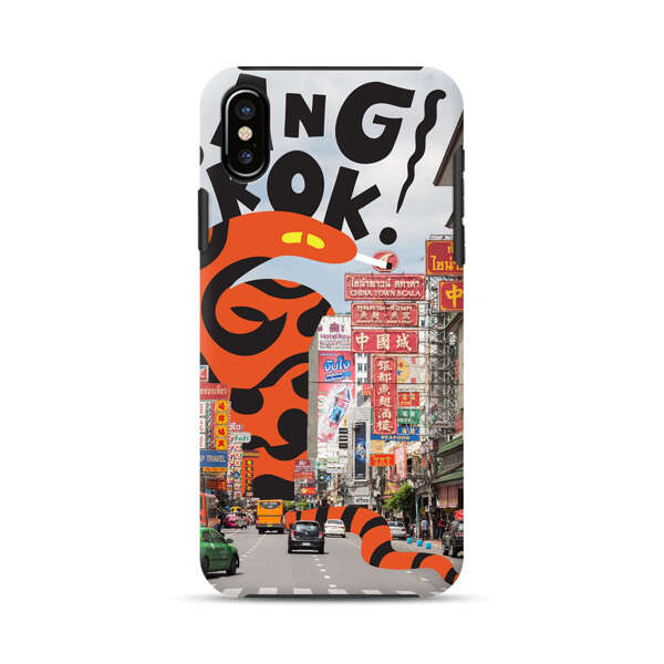 Bangkok Chinatown Snake Street Scene iPhone XS Max Impact Case