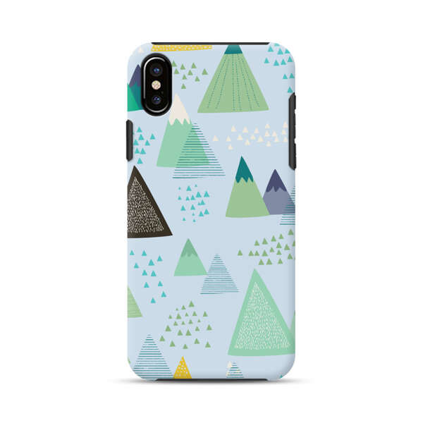 Colorful Abstract Mountain Pattern iPhone XS Max Impact Case