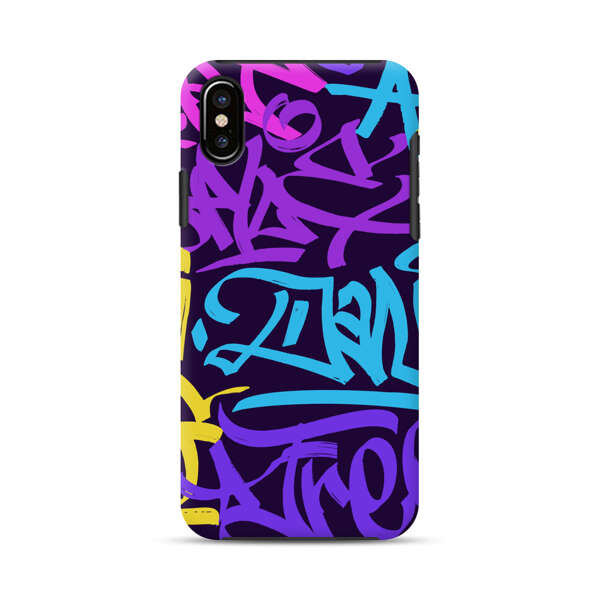 Colorful Graffiti Pattern iPhone XS Max Impact Case