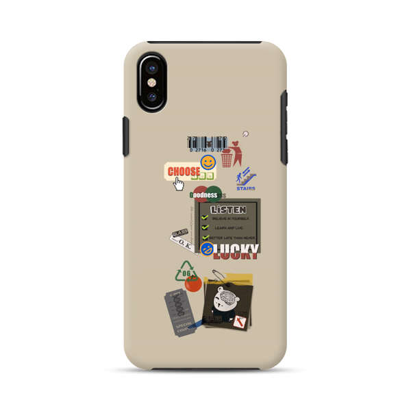 Creative Collage of Motivational Elements iPhone XS Max Impact Case