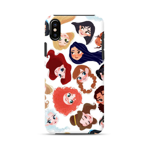 Diverse Animated Girl Faces iPhone XS Max Impact Case