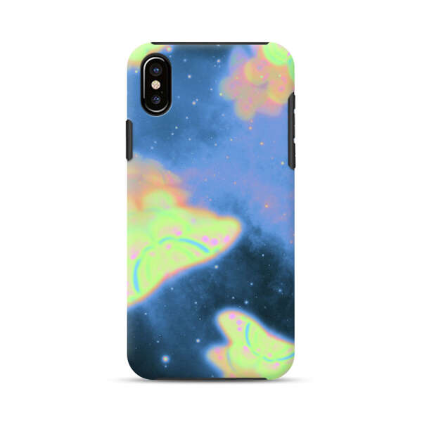 Dreamy Glowing Cosmic Butterflies iPhone XS Max Impact Case