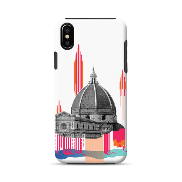 Florence Cathedral Dome Artistic Illustration iPhone XS Max Impact Case