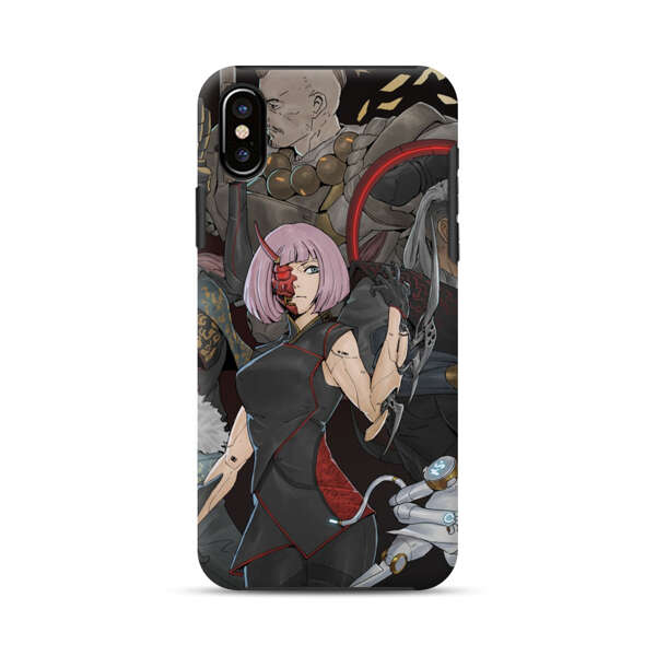 Futuristic Cyberpunk Warriors and Robotic Cat in Dynamic Pose iPhone XS Max Impact Case