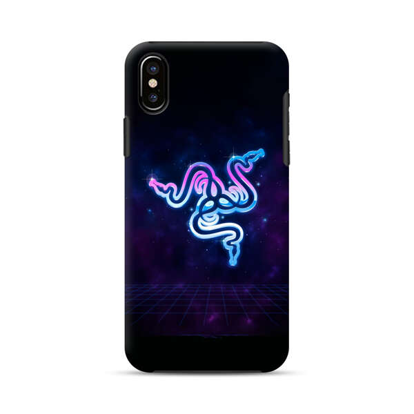 Glowing Neon Triple Snake iPhone XS Max Impact Case