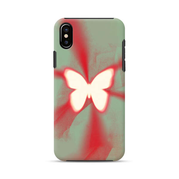 Glowing White Butterfly Abstract Radiant Design iPhone XS Max Impact Case