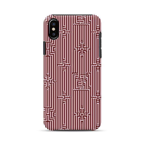 Intricate Geometric Striped Pattern iPhone XS Max Impact Case