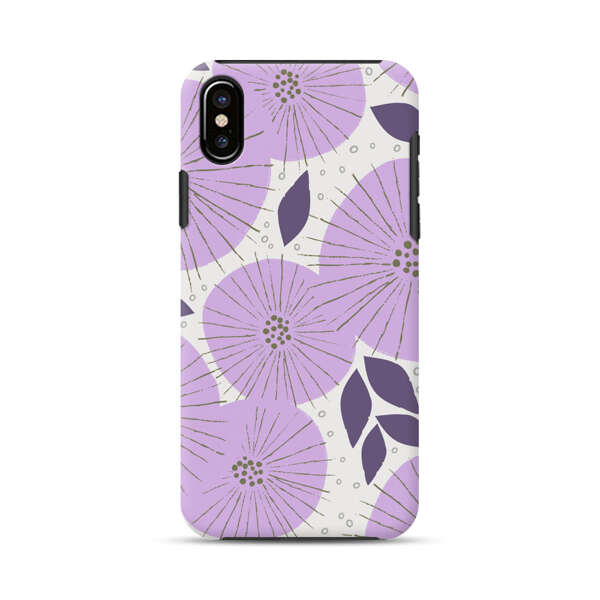Lavender Flower Pattern iPhone XS Max Impact Case