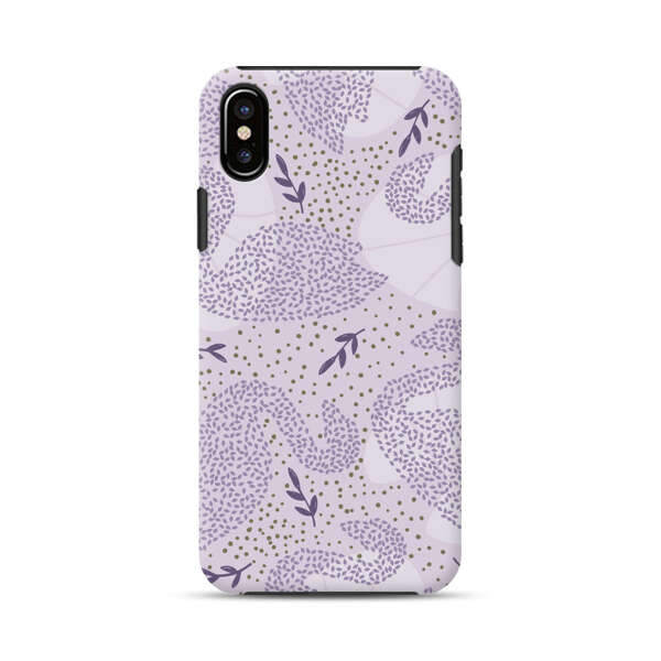 Lavender Swan Pattern iPhone XS Max Impact Case