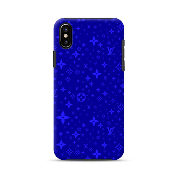 Luxury Blue Designer Pattern iPhone XS Max Impact Case