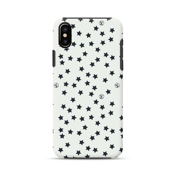 Minimalist Black Stars Pattern iPhone XS Max Impact Case