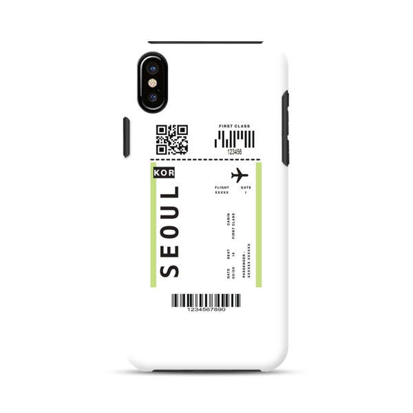 Minimalist Seoul Boarding Pass iPhone XS Max Impact Case