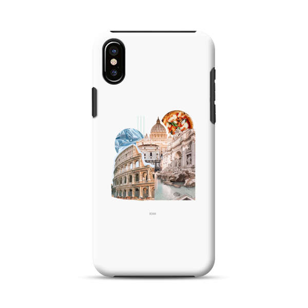 Rome Landmarks with Pizza iPhone XS Max Impact Case