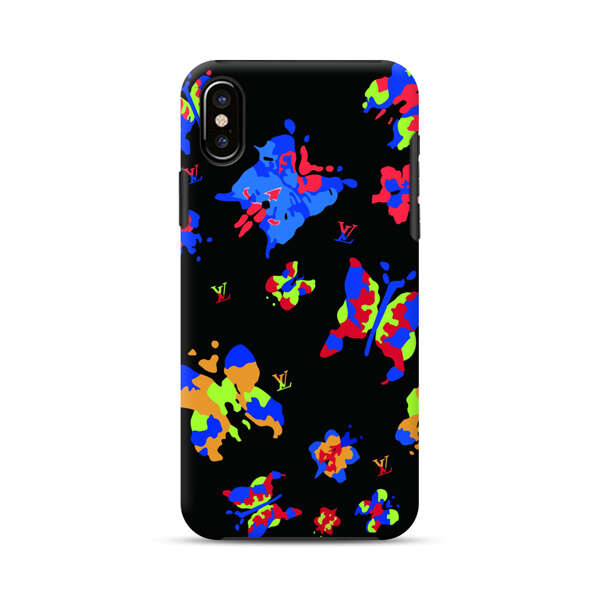 Vibrant Abstract Butterflies and Floral Splashes iPhone XS Max Impact Case