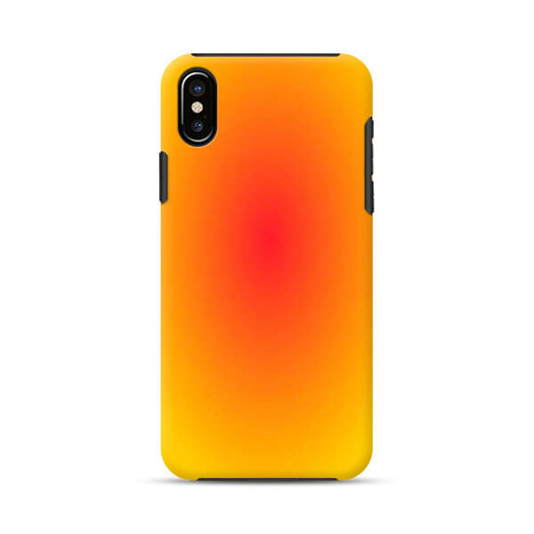 Vibrant Red Focal Point with Yellow Gradient Background iPhone XS Max Impact Case