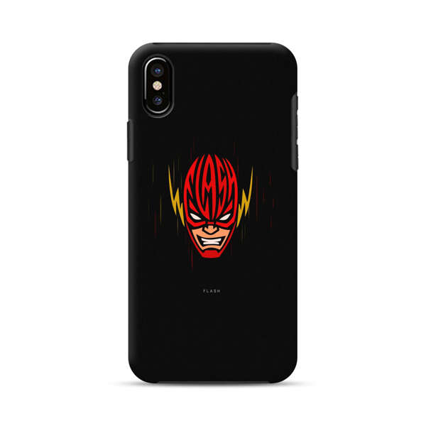 Vibrant Superhero Face with Lightning Bolts iPhone XS Max Impact Case