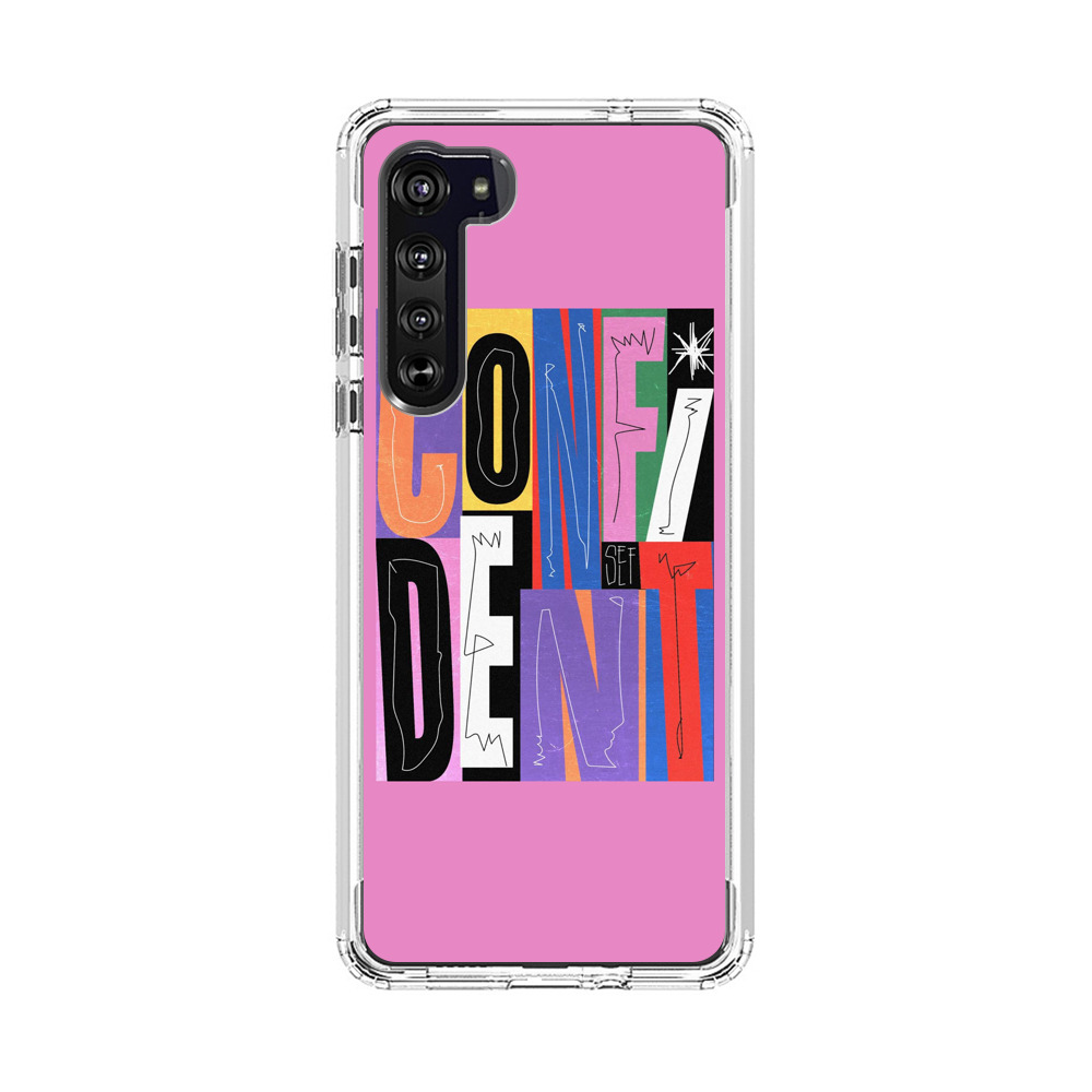 Confident Bold Colorful Typography Motorola Edge (2020) Case